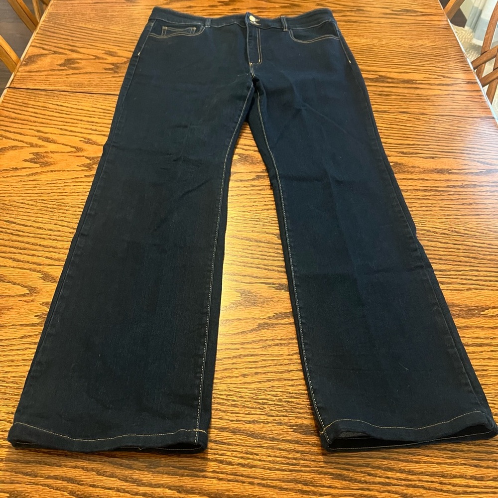 KORS Michael Kors Navy Wide Leg Jeans